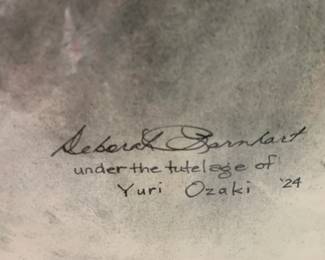 #177	charcoal of dragon for Debrah Barnhart Under the Tute lege of Yuri Ozaki 2024	 $100.00 