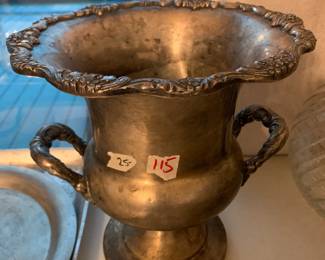 #115	Silverplate Champagne bucket - 11" Tall	 $25.00 