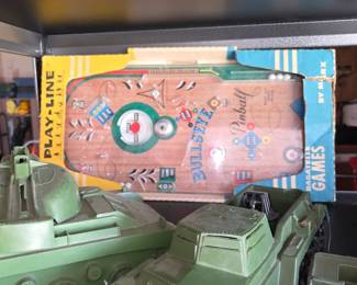 vintage Marx Toys "BULLSEYE" Pinball Bagatelle game from the 1950s or 1960s.