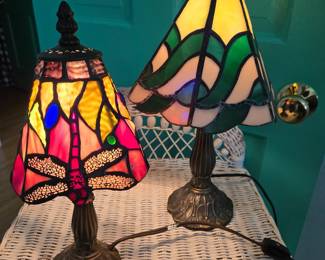 Tiffany style miniature lamps