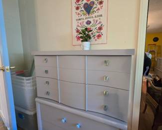 MCM dresser #2 painted pale gray