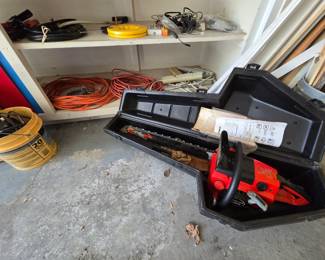 Chain saw, extension cords