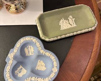 Wedgwood Jasperware Trinket Dishes  Clover and Rectangular