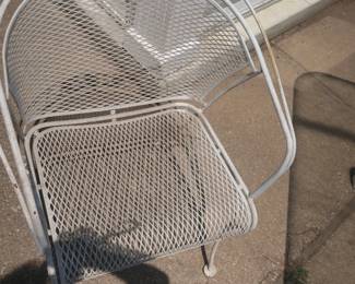 * one of two chairs with flower back $ 60.00 pair
