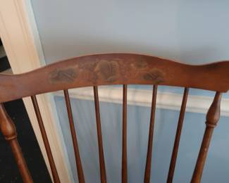 close up of painted chair