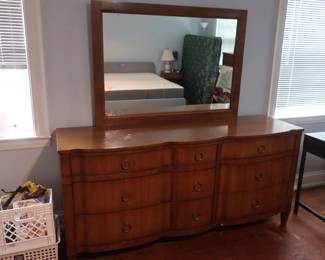 triple dresser with mirror 21 1/2" x 72" wide
