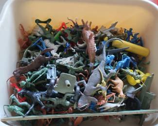 vintage soldiers and other toys