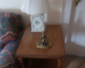 lamp and vintage table
