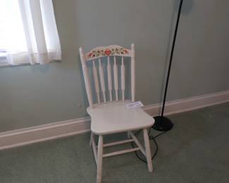 white painted chair