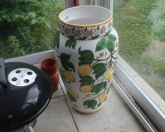 small Bar B que and tall flower vase