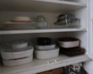 corning ware and kitchen items