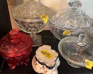 Vintage candy dishes