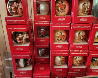 Vintage Coca-Cola Christmas ornaments