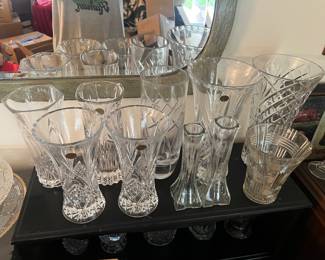 Lead crystal vases