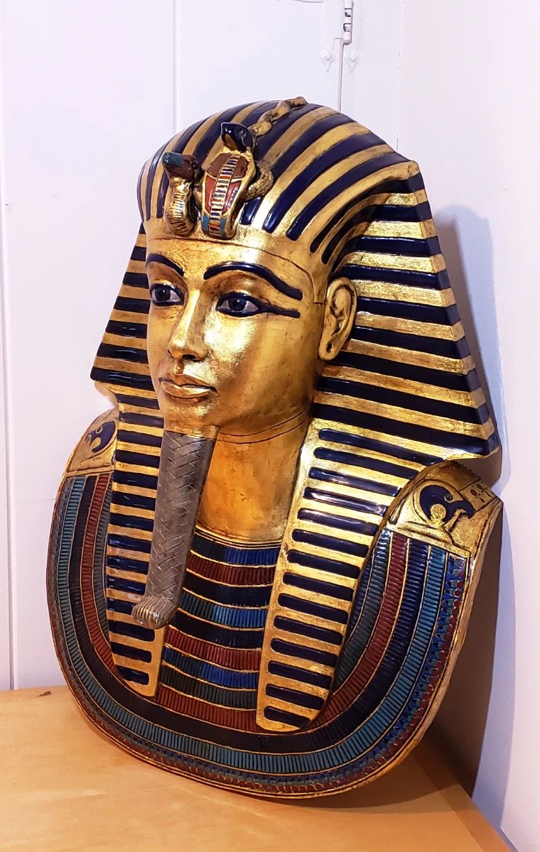 Possible Universal Studios movie prop-bought at Universal Studios prop auction in the 80s or 90s- King tut sculpture, lifesize matched to the real one