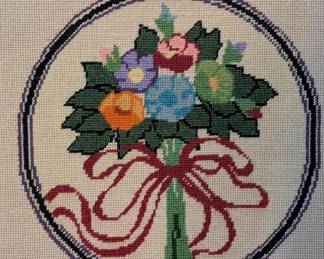 VINTAGE NEEDLE POINT FRAMED