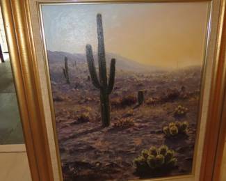 Oil on canvass,  Segundo Huertas Aguiar, "California Desert"