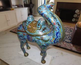 Large cloisonne camel.