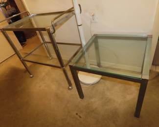 Tea cart and short end table.