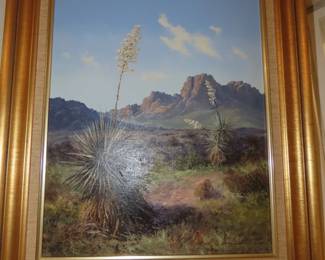 Oil on canvass,  Segundo Huertas Aguiar, "California Desert"