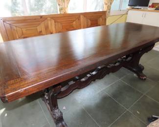 Antique long refrectory table.