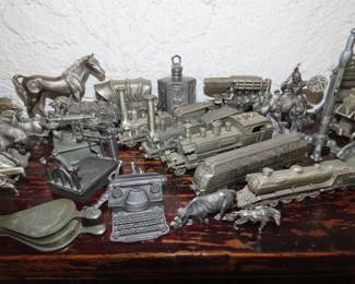 Collection of pewter miniatures.