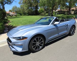 2022 Convertible Ford Mustang. Ecoboost Coastal Cruiser. 22,550 miles, 10 speed auto transmission,Heated/Cooling power seats. Rearview camera, push button start, perimeter alarm. Beautiful Brittany Blue.