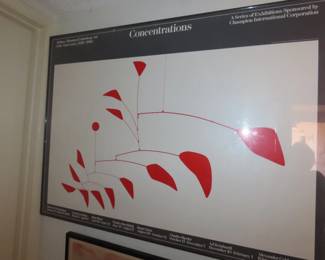 Lithograph featuring Alexander Calder's "Big Red Mobile" 