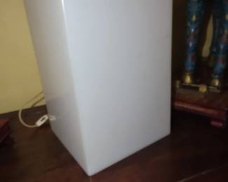 MCM white plexiglass table lamp.