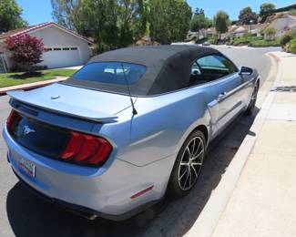 2022 Convertible Ford Mustang. Ecoboost Coastal Cruiser. 22,550 miles, 10 speed auto transmission,Heated/Cooling power seats. Rearview camera, push button start, perimeter alarm. Beautiful Brittany Blue.