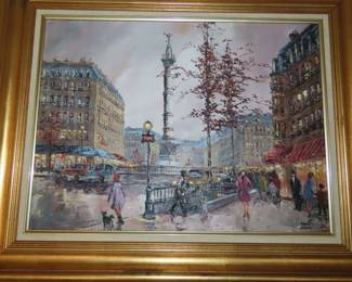 Parisian street scene, Robert Lebron