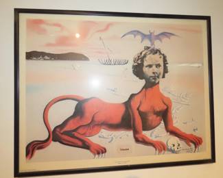 Salvador Dali print of "Shirley Temple in Technicolor"