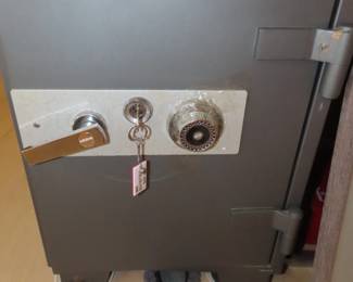 Fire proof cast irn "Wing safe" with combo and keys.