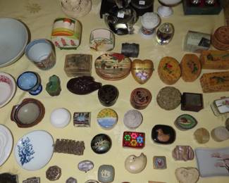Collection of trinket boxes from around the world.