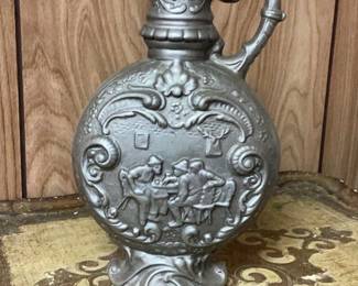 Decorative Pewter Ewer Pitcher
