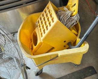 Yellow Mop Bucket with Wringer
