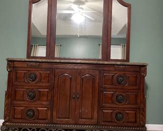 Dresser with mirror