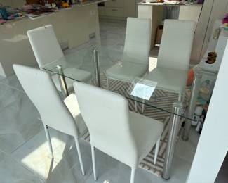 Glass kitchen table 