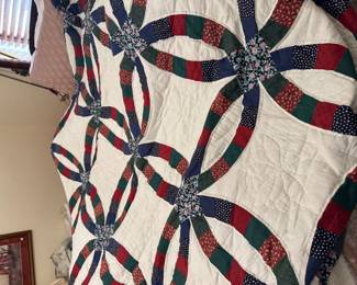 This is actually a. Hand sewn quilt and beautiful