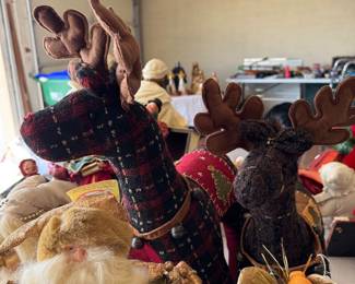 The garage is full of vintage Christmas