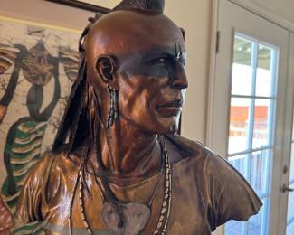 Fantastic Limited, edition, Indian chief bronze with stand