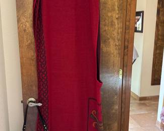 There are gorgeous ponchos hanging all over the house first come first serve