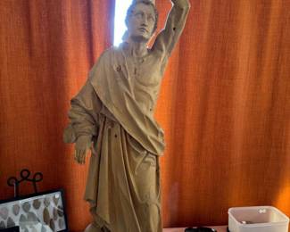 Saint Sebastian hand carved from one solid piece of wood