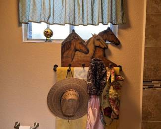 A fantastic horse, head towel holder