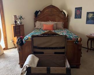 Beautiful French Antique bed completely carved