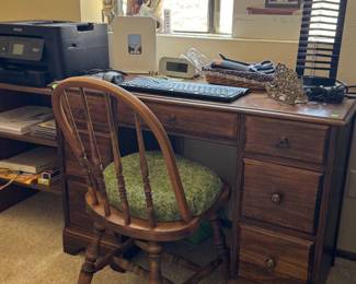 Antique desk and chair