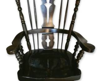 Wood Rocking Chair With Fall Harvest Stencil