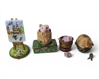 Limoges Hand Painted Trinket Boxes