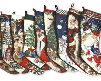 9 Needlepoint Christmas Stockings