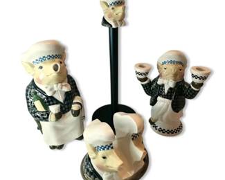 Dept. 56 Jam Bon Chef Pig Pitcher, Napkin Holder,  More